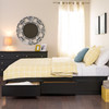 Queen Mate's Platform Storage Bed with 6 Drawers, Black