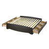 King Mate's Platform Storage Bed with 6 Drawers, Black
