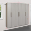 HangUps 72" Storage Cabinet Set C - 3pc, Light Gray