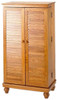 Louvered Hardwood Mission Style CD/DVD Cabinet - Oak