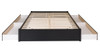 King Select 4-Post Platform Bed with 4 Drawers, Black