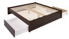 King Select 4-Post Platform Bed with 2 Drawers, Espresso