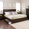 King Select 4-Post Platform Bed with 4 Drawers, Espresso