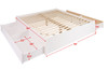 King Select 4-Post Platform Bed with 4 Drawers, White