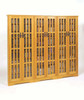 62" Triple Mission CD/DVD Cabinet w/Tempered Glass Doors - Oak