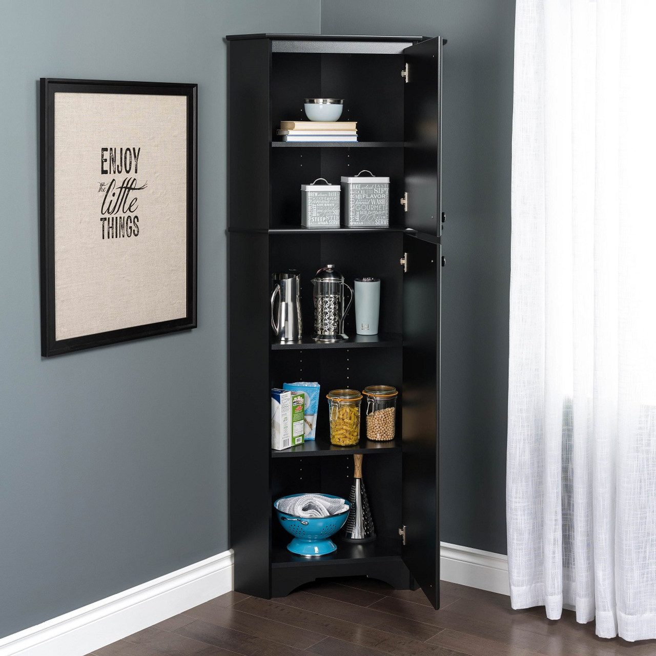 Prepac Elite 16 Narrow Cabinet, Black