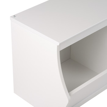 Monterey Stacked 6-Bin Storage Cubbie, White