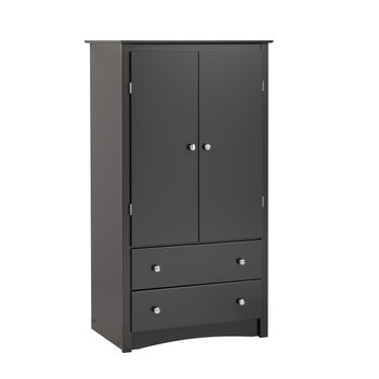 Sonoma 2-Door Armoire, Black