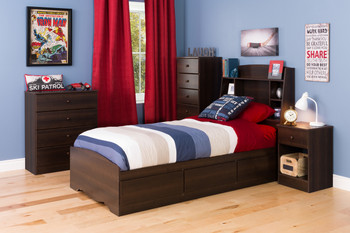 Astrid Tall 1-Drawer Nighstand, Espresso Astrid Tall 1-Drawer Nighstand, Espresso