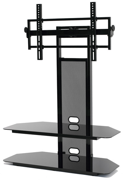 TV Stand with moun for 35"-65" LCD/LED TV 2 AV Sheves Black