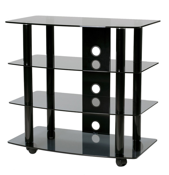 High Boy TV stand with caster for up to 35" LED/LCD TV 4 AV Shelves
