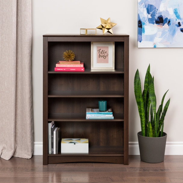 4-shelf Bookcase, Espresso