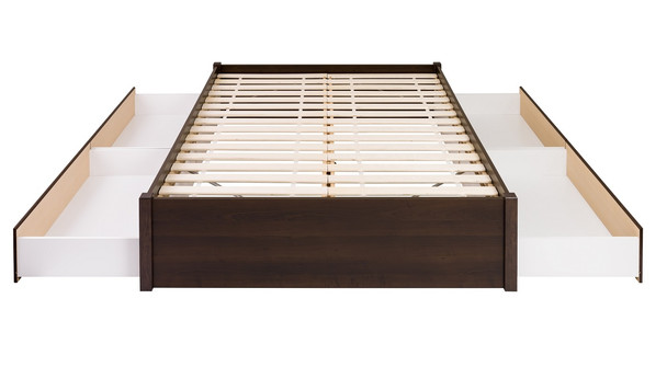 Queen Select 4-Post Platform Bed with 4 Drawers, Espresso