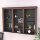 Triple Wall Mounted Storage, Cherry & Black