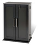 Locking Media Storage Cabinet with Shaker Doors, Black