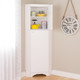 Elite White Tall 2-Door Corner Storage Cabinet