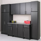 Elite 16" Stackable Wall Cabinet, Black