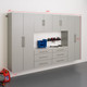 HangUps 120" Storage Cabinet Set I - 6pc, Light Gray