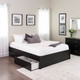 Queen Select 4-Post Platform Bed with 2 Drawers, Black