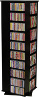 Large 4-Sided Spinner DVD CD Rack, 1160 CDs or 560 DVD, Black