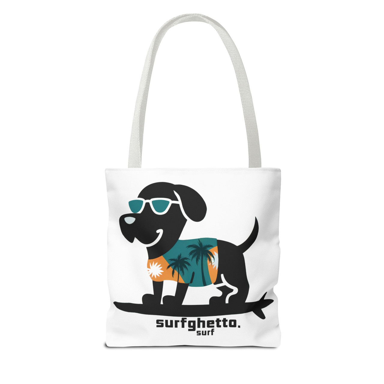 Surfer Dog Tote Bag, Beach Bag, Hawaiian Shirt, Sunglasses, Beach
