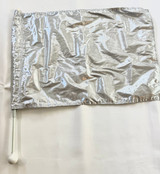 Flag Shaft Light Weight White Ball Metallic Silver Flag