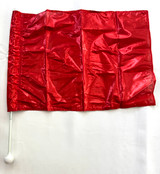 Flag Shaft Light Weight White Ball Metallic Red Flag