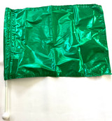 Flag Shaft Light Weight White Ball Metallic Green Flag