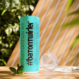 Skinny Tumbler, #Baton Twirler Aqua Blue Drinkware, 20oz Cup, Insulated Tumbler, Travel Mug, Gift for Baton Twirlers, Dance Team Tumbler