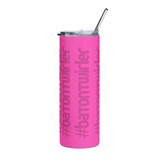 Baton Twirler Tumbler, Hot Pink Stainless Steel Cup with Straw, Cheerleader Gift, Dance Team Water Bottle, Twirling Competition Mug, Color