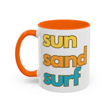 Beach SUN SAND SURF Accent Coffee Mug 11oz