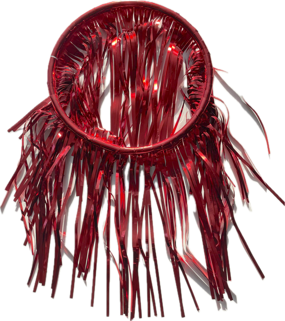 Decorative Dance Hoop Red 13 inch Diameter, 13 Inch streamers