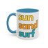 Beach SUN SAND SURF Accent Coffee Mug 11oz
