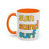 Beach SUN SAND SURF Accent Coffee Mug 11oz