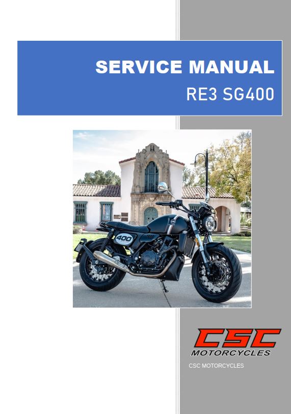 SG400 Cafe Racer Service Manual Cover