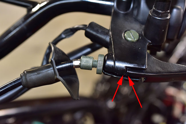 TT250 Clutch Cable Installation and Adjustment Image