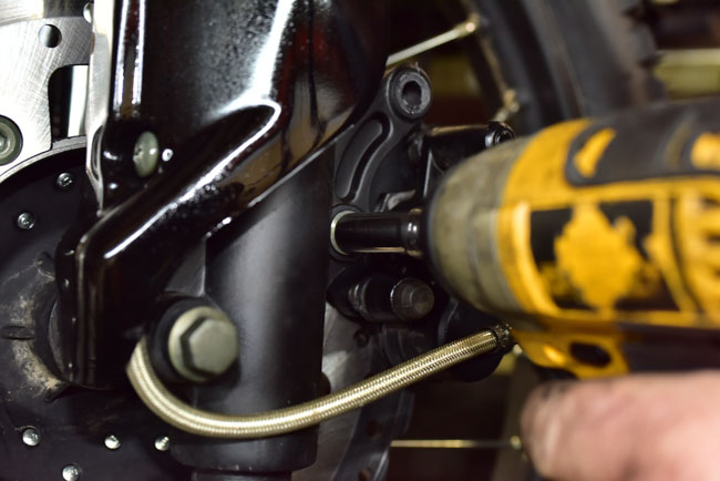 TT250 Front Wheel Removal and Installation