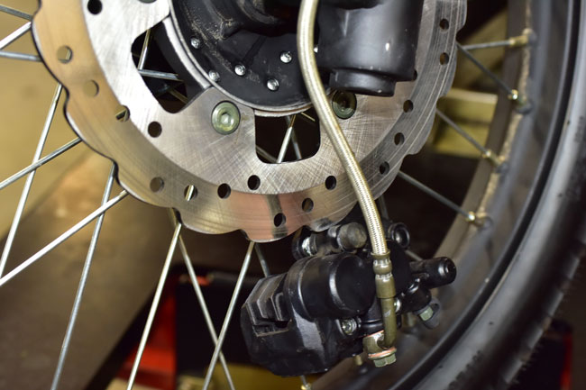 TT250 Front Wheel Removal and Installation