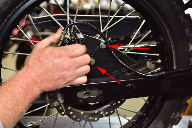 TT250 Rear Wheel Removal and Reinstallation Image