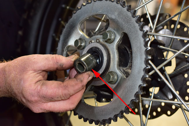 TT250 Rear Wheel Removal and Reinstallation Image