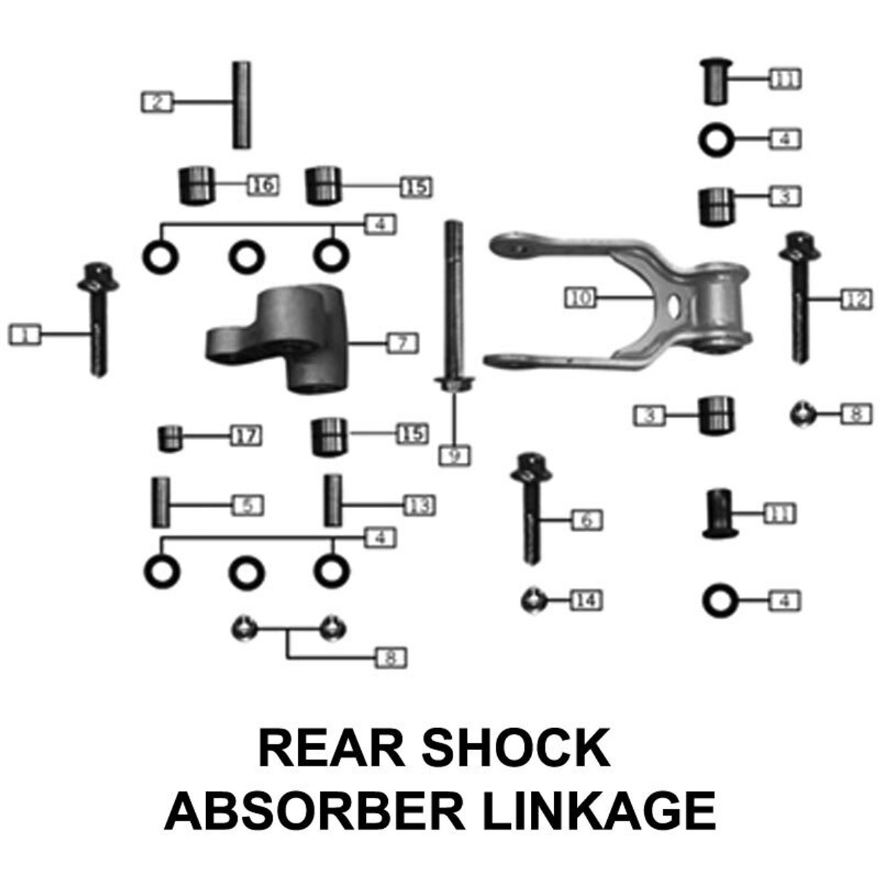 SHOCK ABSORBER LINKAGE, REAR