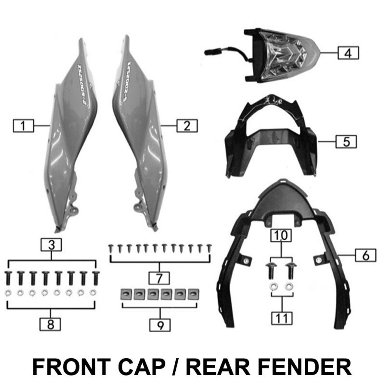 FENDER, FRONT & REAR