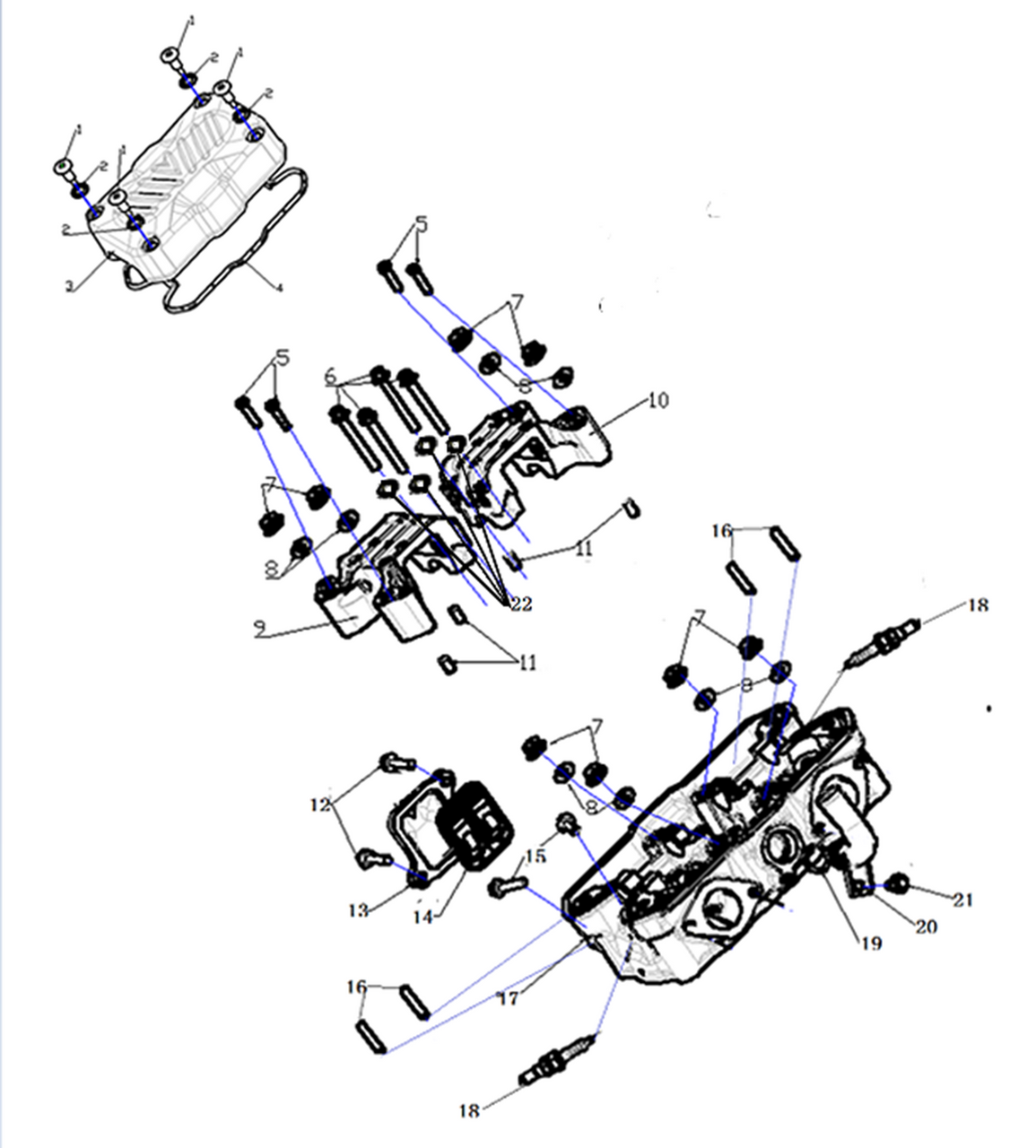 TC380R CYLINDER HEAD COMBINATION