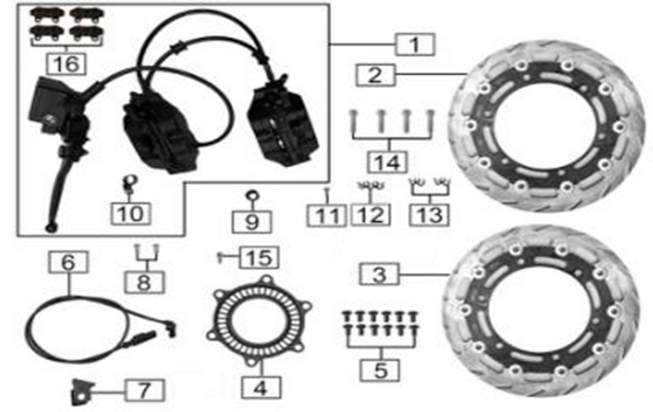 FRONT DISC BRAKE ASSEMBLY