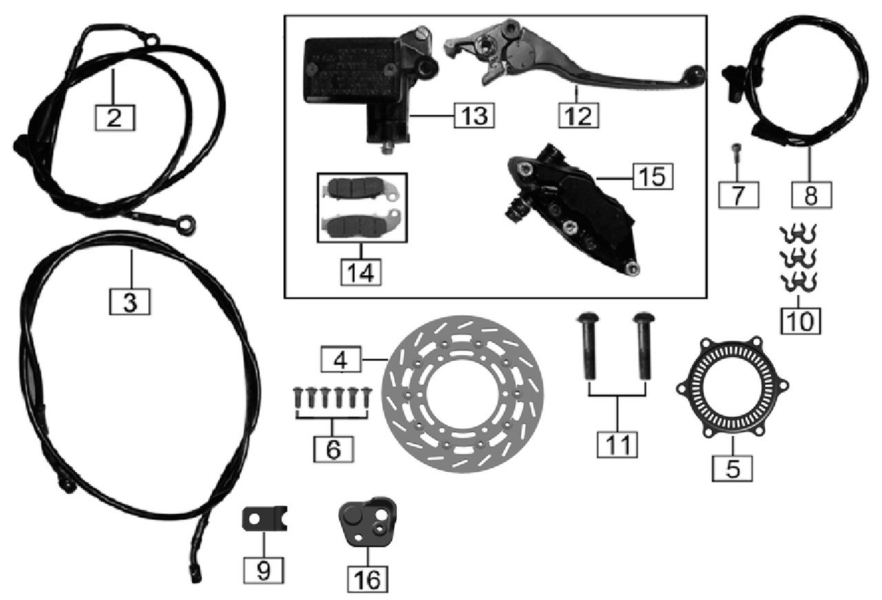 FRONT DISC BRAKE ASSEMBLY