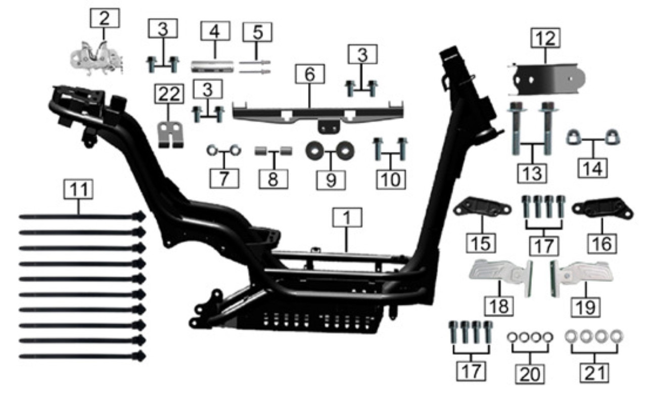 21 - Washer ?8x?20x2 fits ES5 Frame Assembly - CSC Motorcycles