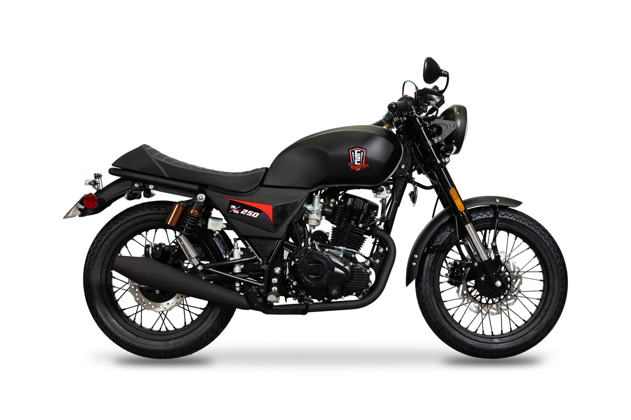 海外　UK バンダイ　ニュー　キャプテンスカーレット　スタリオンライドバイク 2025 SG250 San Gabriel - The Retro Cafe Racer Motorcycle in Black