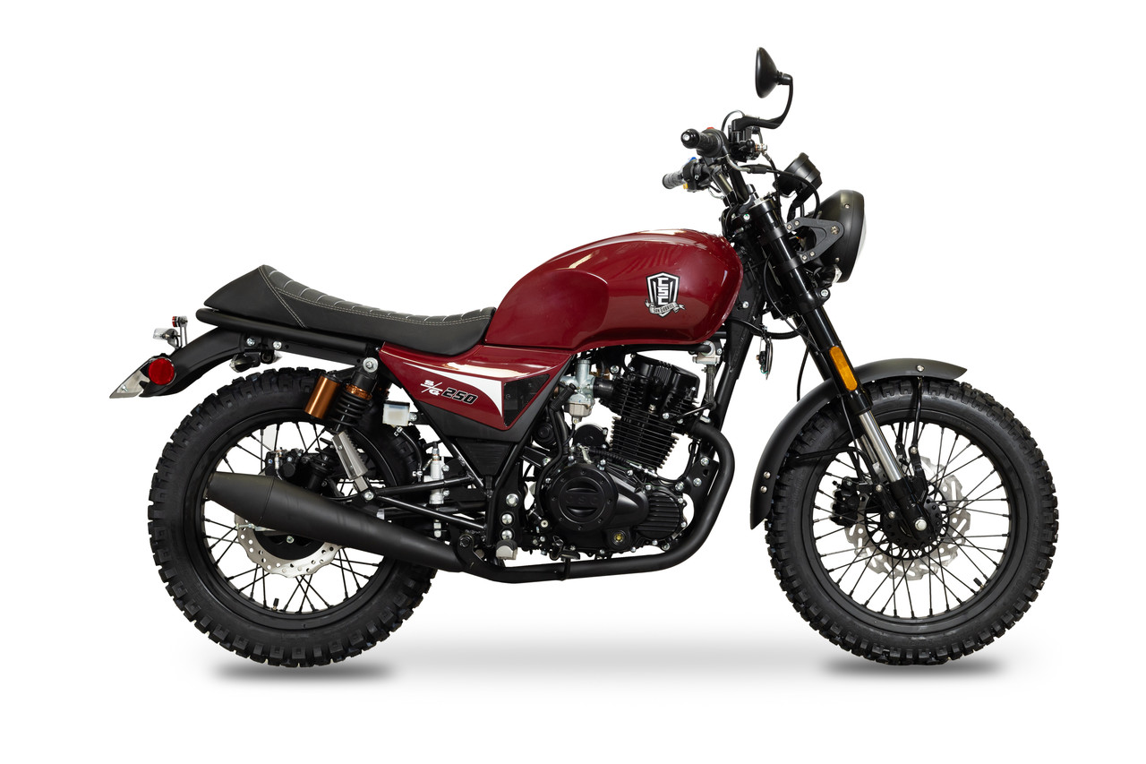 2025 San Gabriel Scrambler Bike Edition Maroon CSC Motorcycles