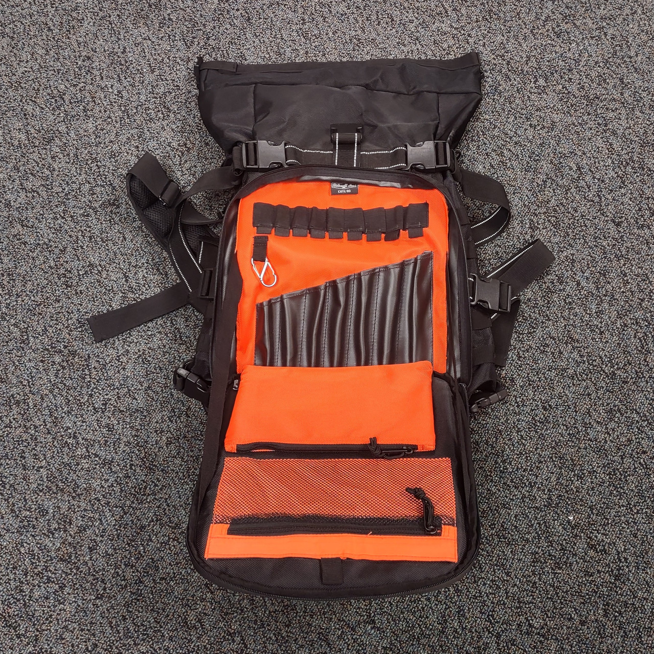 Biltwell EXFIL-80 Black Sissy Bar Bag, Waterproof Motorcycle