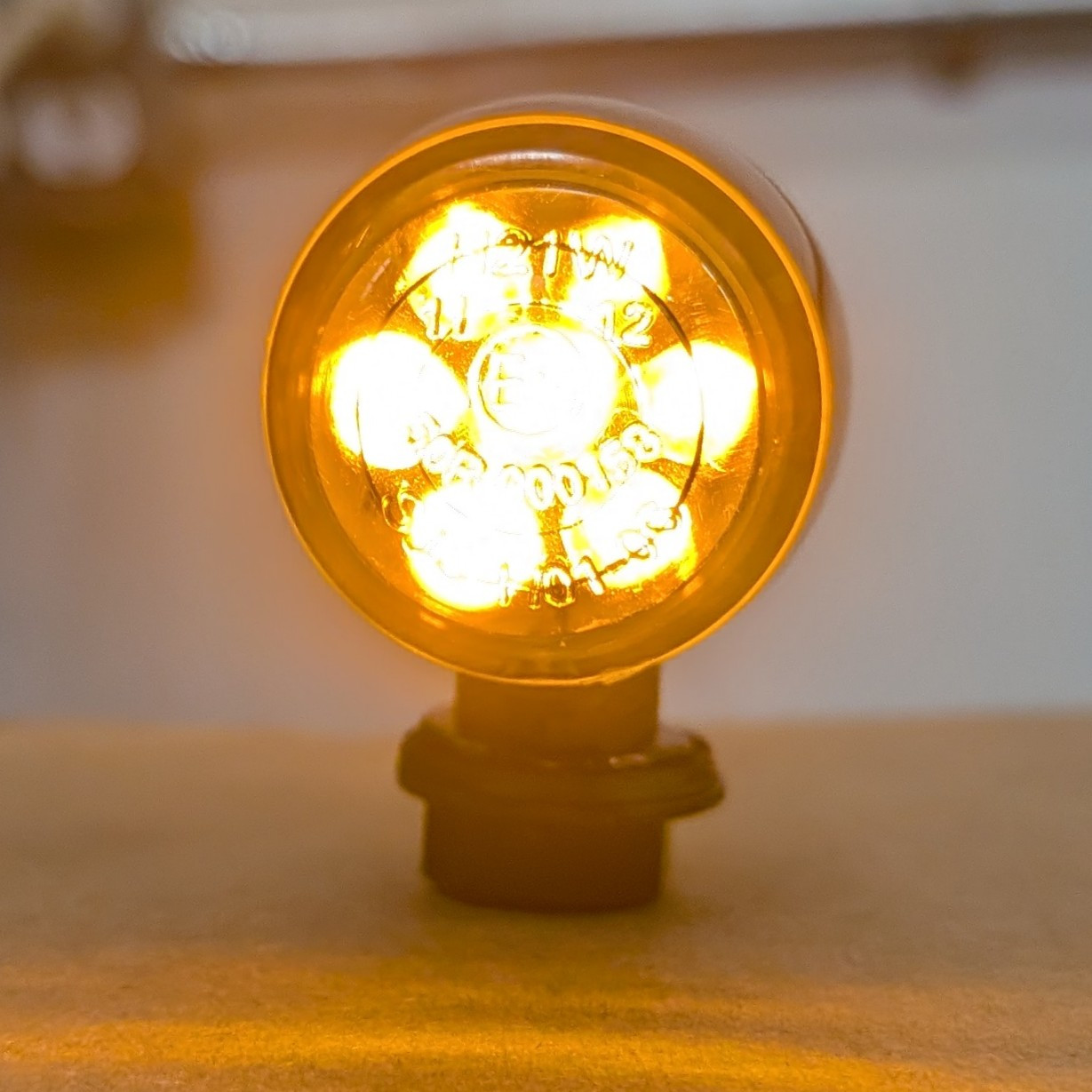 Mini Turn Signal, Billet, Amber, Pair, Black - CSC Motorcycles